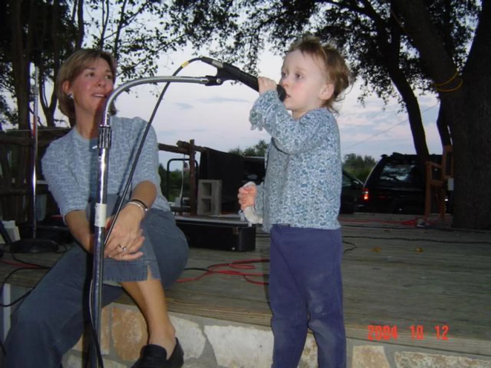 Two-year-old Amber singing