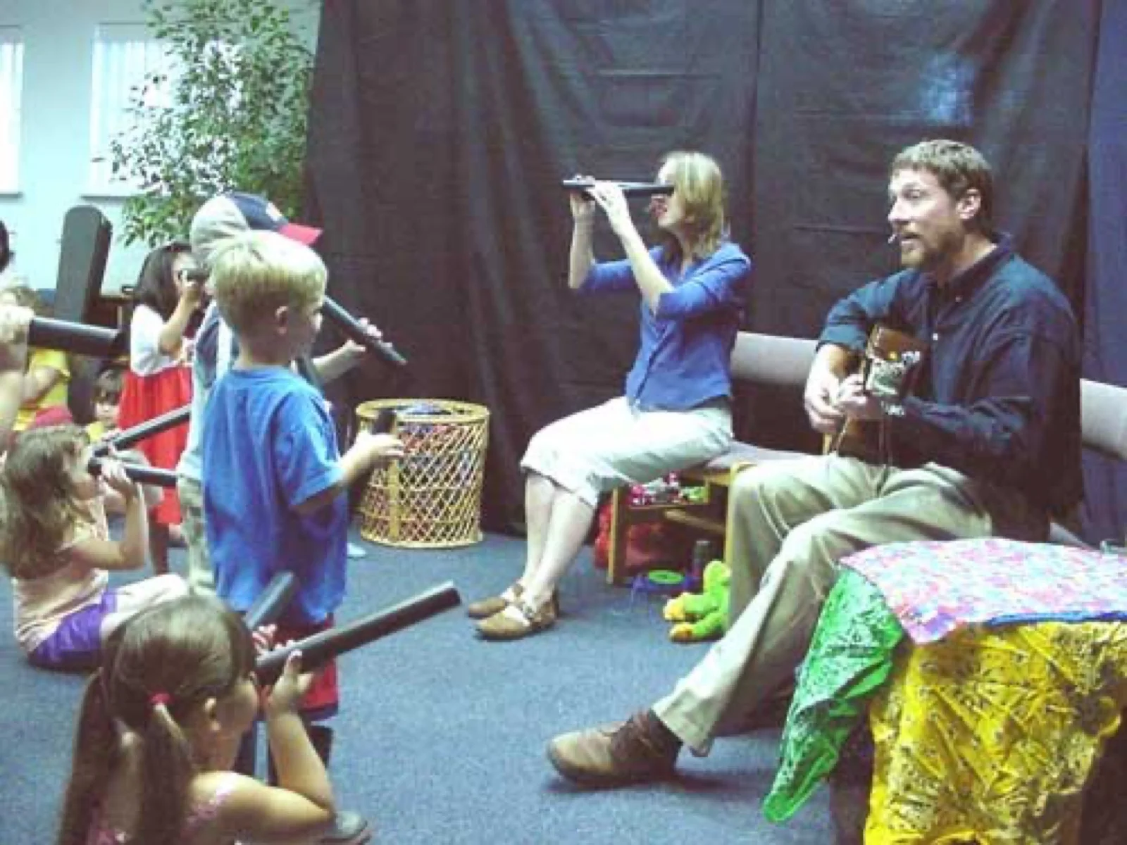 Mr. Johnny performing for kids